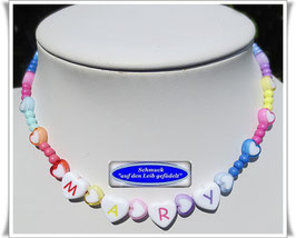 5) bunte Kinderkette, Namenskette