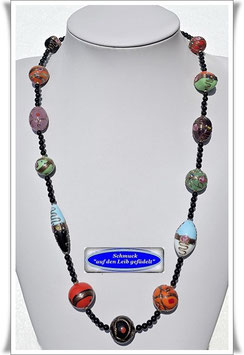 2206. lange Muranoglas Wedding Cake Kette