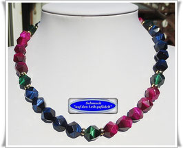 2286. dreifarbiges Tigerauge-Collier
