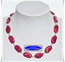 2278. rote Muranoglas-Kette Set