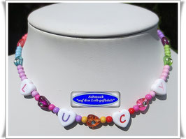 8) bunte Kinderkette, Namenskette TS