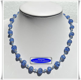 1880. safirfarbenes Muranoglas-Collier