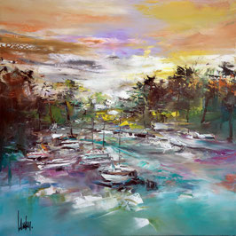 "Sillage d'escale" - 60x60