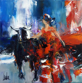 "Red follies" - 40x40