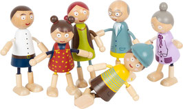 Puppenfamilie aus Holz