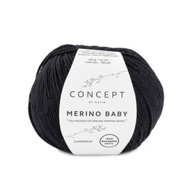 Merino Baby uni schwarz Farbe Nr. 2 - CONCEPT by katia