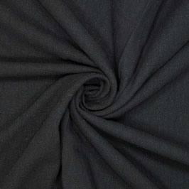 Leinenstoff stone washed schwarz
