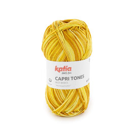 CAPRI TONES gelb-senfgelb, Farbe 300 - Katia Wolle, Baumwollgarn, Häkelgarn