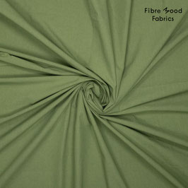 Popeline stonewashed uni grün - Fibre Mood Fabrics