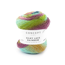 Silky Lace Rainbow Wasserblau-Pistaziengrün-Rosé, Farbe 305 - CONCEPT by katia