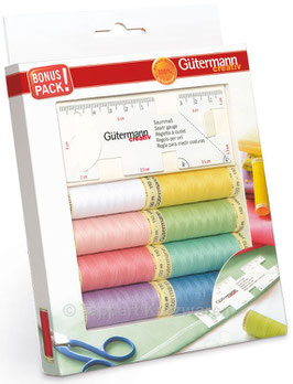 Gütermann Nähgarn-Set mit Saummaß 8 x 100 m