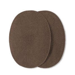Patches Velourslederimitat, 2 Stück, aufbügelbar, 10 x 14cm, mittelbraun - Prym