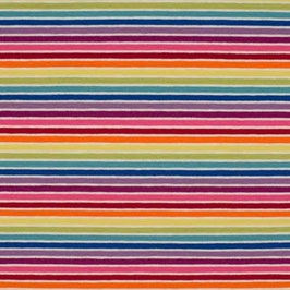 Regenbogen-Ringel weiß - Jersey