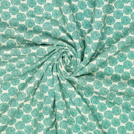 Sarah Flower mint, Blumen - Viskosestoff
