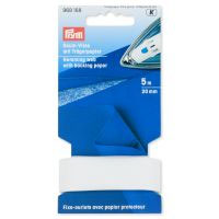 Saumvlies mit Trägerpapier zum Einbügeln, 20, 30 oder 38mm, weiß - Prym