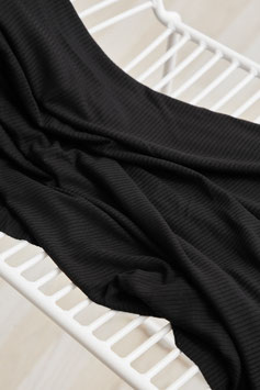 Modal-Rippjersey uni schwarz - meetMILK