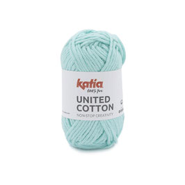 United Cotton wasserblau, Farbe 18 - Katia Wolle, Baumwollgarn, Häkelgarn