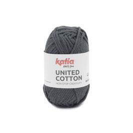 United Cotton anthrazit, Farbe 16 - Katia Wolle, Baumwollgarn, Häkelgarn