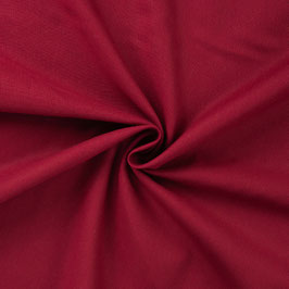 Baumwollstoff, Webware uni bordeaux, dunkelrot
