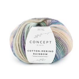 Cotton-Merino Rainbow Rosé-Lila-Pastellblau, Farbe 502 - CONCEPT by katia