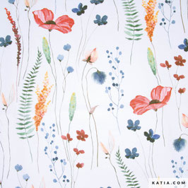 Poppy & Blue Japan - Recycled Canvas - katia fabrics