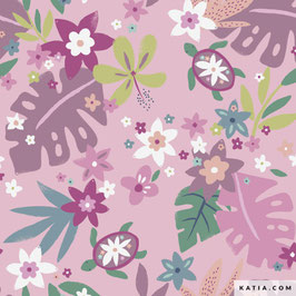 Tropica Turtles - Popeline, Baumwollstoff - katia fabrics