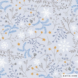 Arctic Flowers, Blumen, Blümchen - Popeline, Baumwollstoff - katia fabrics