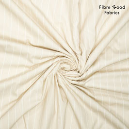 Streifen hellbraun/weiß - Popeline - Fibre Mood Fabrics