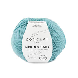 Merino Baby uni helltürkis Farbe Nr. 74 - CONCEPT by Katia