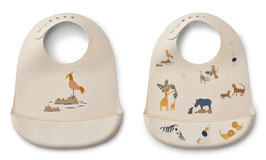 Liewood - Lätzchen Tilda 2-Pack - all together / sandy