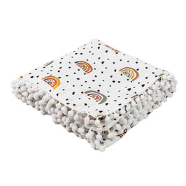 hutch & putch - Musselin-Winterdecke mit Pompons