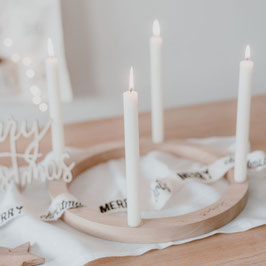 Eulenschnitt - Adventskranz  "Advent Advent ein Lichtlein brennt"