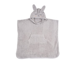 kikadu - Poncho Hase grau| one size