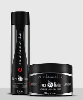 SANDANELLA - SHAMPOING ET  MASQUE A L'HUILE ET BEURRE DE NOIX DE COCO 300ML