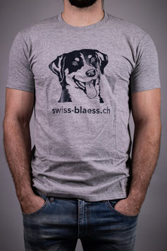 T-Shirt Hundekopf, grau