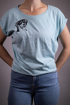 T-Shirt Hundekopf mit Logo