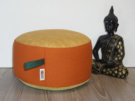 ES001a2) Einzelstück Essence: Meditationskissen Warmer Gelbton - Terracotta - Grün