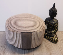 DL002a) Einzelstück: Upcycling Meditationskissen in Hellbraun - Braun - Dunkelbraun (Boden)