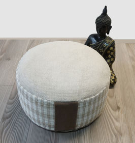 DL011) Einzelstück: Meditationskissen in Beige - Brauntönen