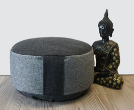 DL002b) Einzelstück: Upcycling Meditationskissen in Grau - Anthrazit (Boden)