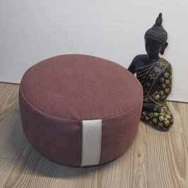 DL001b) Einzelstück: Meditationskissen in Aubergine - Beige - Grau (Boden)