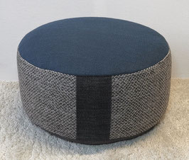 Upr02) Einzelstück: Upcycling Meditationskissen in Blau - Grau - Anthrazit (Griff)