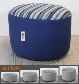 1s) Besonderes Einzelstück: STEP Upcycling Meditationskissen mit Bio in Blautönen ...