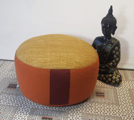 ES015a) Einzelstück Essence: Meditationskissen in Sandgelb - Terracotta - Rubinrot