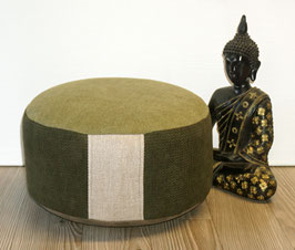 ES002a) Einzelstück: Meditationskissen in Grüntönen - Beige - Braun (Boden)