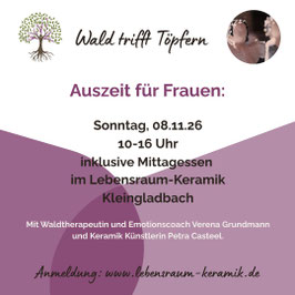 Auszeit für Frauen  - Sonntag 8. November 2026 von 10-16 Uhr