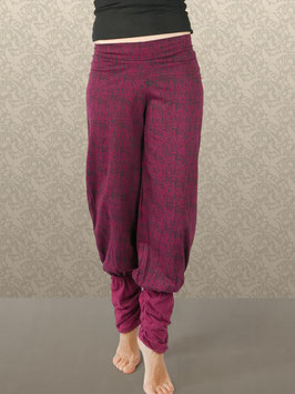 Yogahose bordeaux gemustert