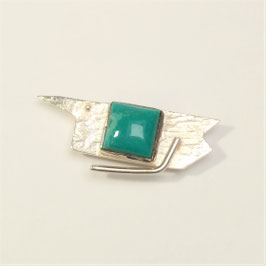 Nadia. Broche argent Turquoise.