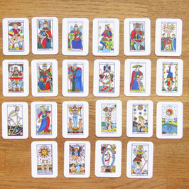 Le mini-tarot de Marseille, 22 arcanes majeures