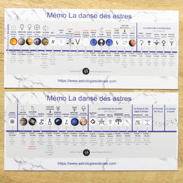 Lot de 2 mémos Danse des Astres